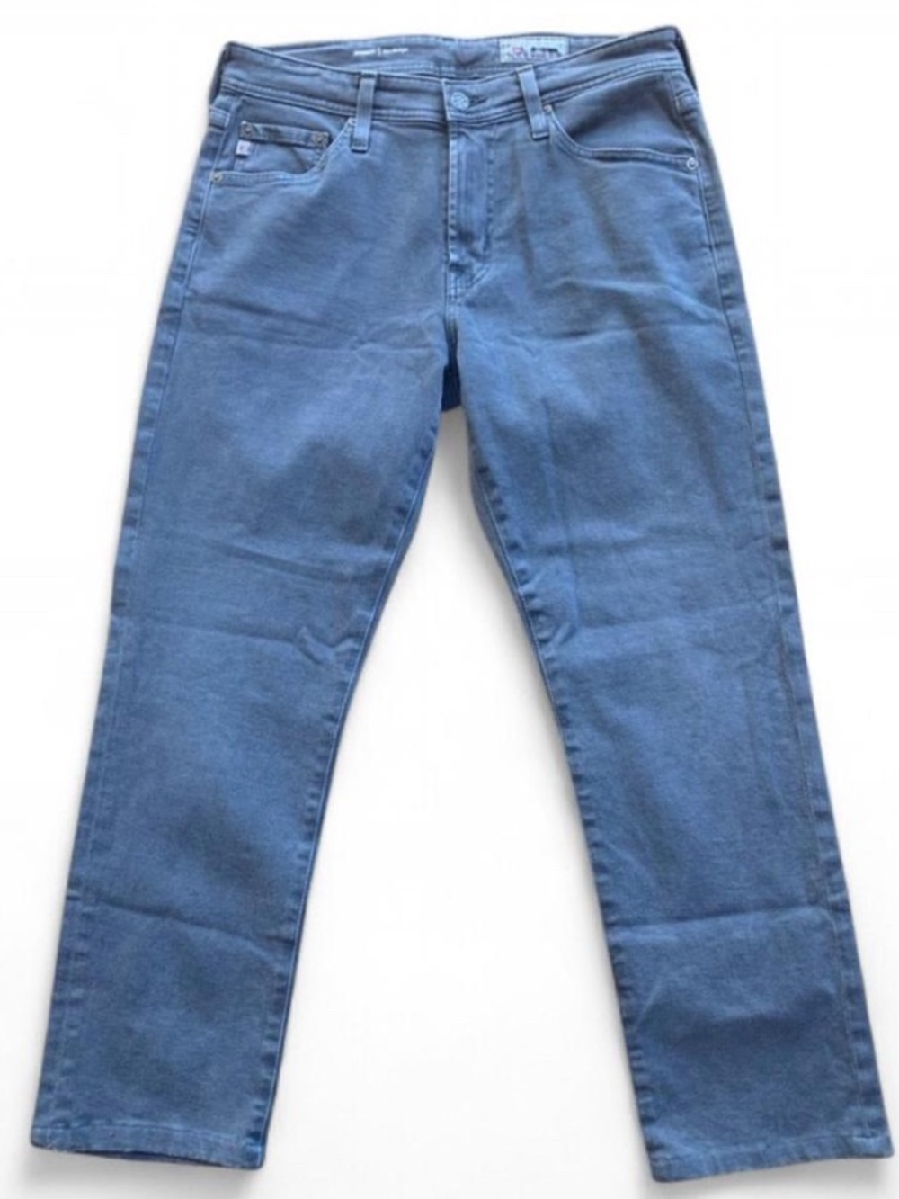 Modern Preppy Casual Smoky Blue Slim Straight Leg AG Jeans